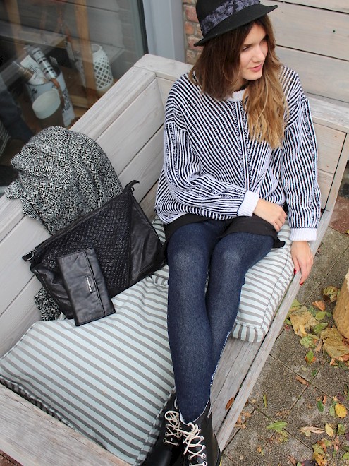 Pullover 10DAYS Jegging 10DAYS Stiefel ILSE JACOBSEN Tasche FREDsBRUDER